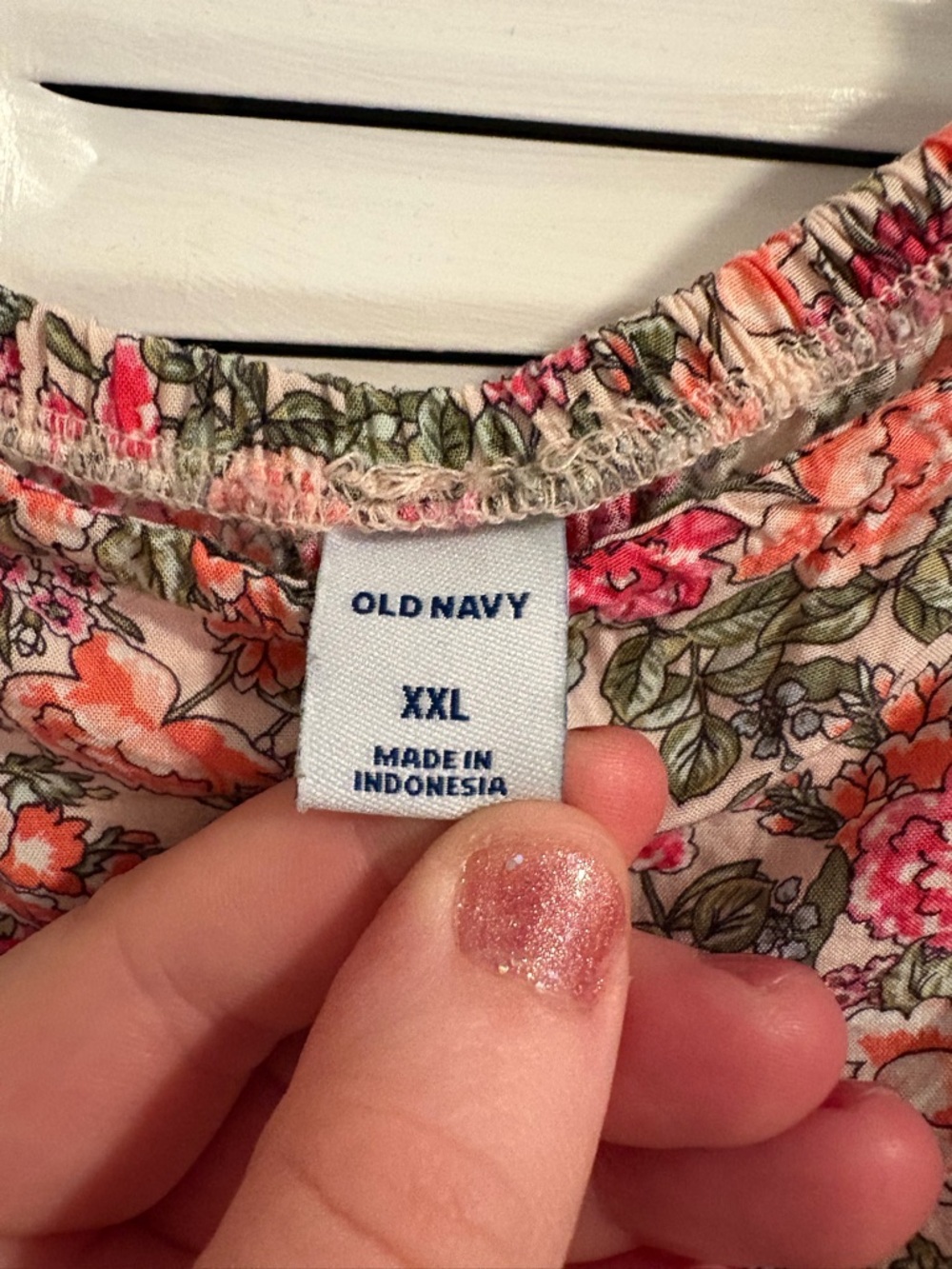 Old Navy Floral sundress— Pink, Green & Coral - Picture 2 of 2